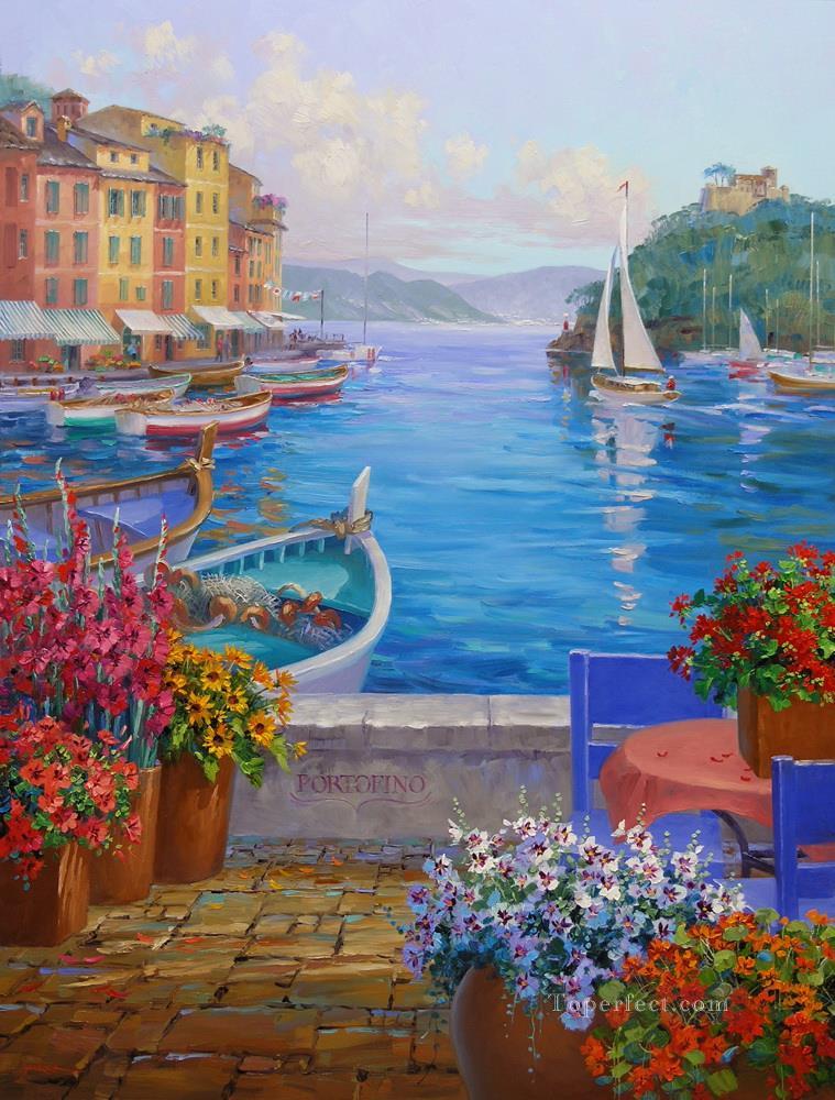 memories of portofino Beach Oil Paintings